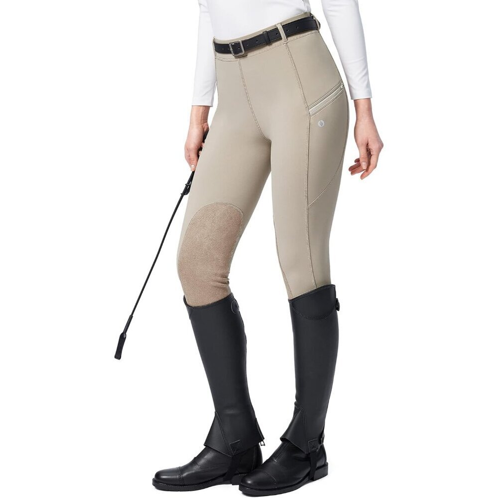 Women's Horse Riding Pants Breathable Nylon Spandex Breeches with Pockets